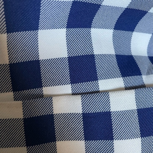 Vintage Solo’s By Country Set Wide Leg Blue and White Check Pleated Pants 25x30 - Picture 10 of 11